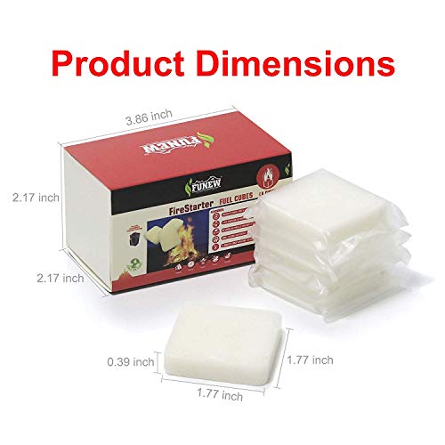 FUNEW Fuel Tablets Solid Hexamine Tablets Military Smokeless 8 x 25g