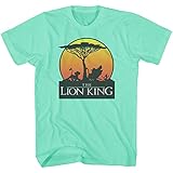 Disney Lion King Sunet Pride Stroll Pumbaa Timon Africa Simba Mufasa Disneyland World Tee Adult Men's Graphic T-Shirt Apparel (Mint, Medium)