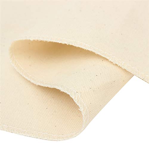 Rolin Roly 2 Pieces Reusable Fermented Dough Cloth Nature Cotton Pastry Proofing Cloth Baker's Couche for French Baguette Loaves,Bread (45x36cm,25x75cm)