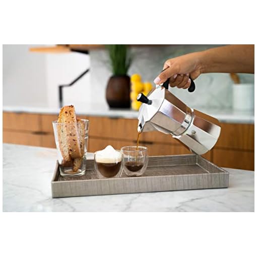 Bellemain Stovetop Espresso Maker Moka Pot (Silver, 6 Cup) Bellemain