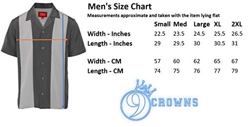 9 Crowns Men's Retro Bowling Bahama Camp Button-Down Shirt (Brown/Beige, Medium) - Thumbnail 3