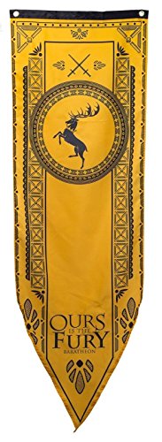 Game of Thrones Tournament Banners 5 pc. Set - Thick Double Layered - House Stark, Lannister, Targaryen, Baratheon, and Night's Watch