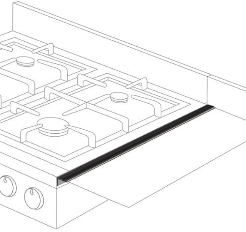 Stovetop Extender Plastic Black Counter Connector 23 in. L