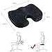 YOUMAKO Memory Foam Seat Cushion for Office and Auto,Helps in the Relief of Back, Sciatica and Tail Bone Pain (Black)