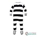 Soft Organic GOTS Certified Stripe Zip Front Non-Slip Footed Sleeper Pajamas