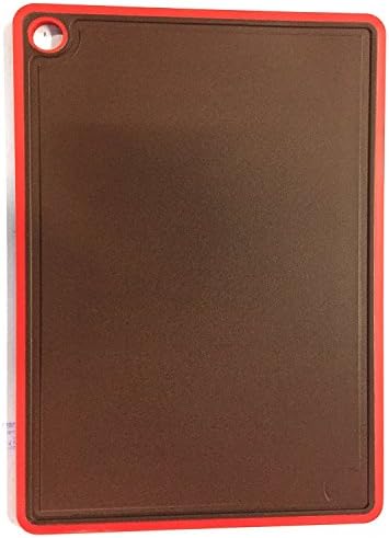 Private Image Large Chopping Board with Silicon Border and Drip Groove Finger Hole (38 X 24 X 0.8)