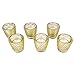 Koyal Wholesale 6 Gold Hobnail Votive Candle Holders, Raised Dot Glass, Milk Glass Bulk, Vintage Tea Lights (Pack of 6), 2.5 Inch