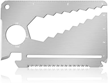 12 in 1 Stainless Steel Survival Card Tool, Multi-purpose Credit Card Size Pocket Tools