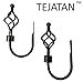 TEJATAN - Curtain Holdbacks for Draperies (Can also be known as - Curtain tiebacks Hook, Curtain tieback Hooks for Curtains, Curtain Pull Backs) (Classic Series II - Set of 2, Black)