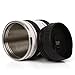 Mango Spot Best Camera Lens Thermos Stainless Steel Cup/Mug for Coffee or Tea, White with Thumb Slider Lid