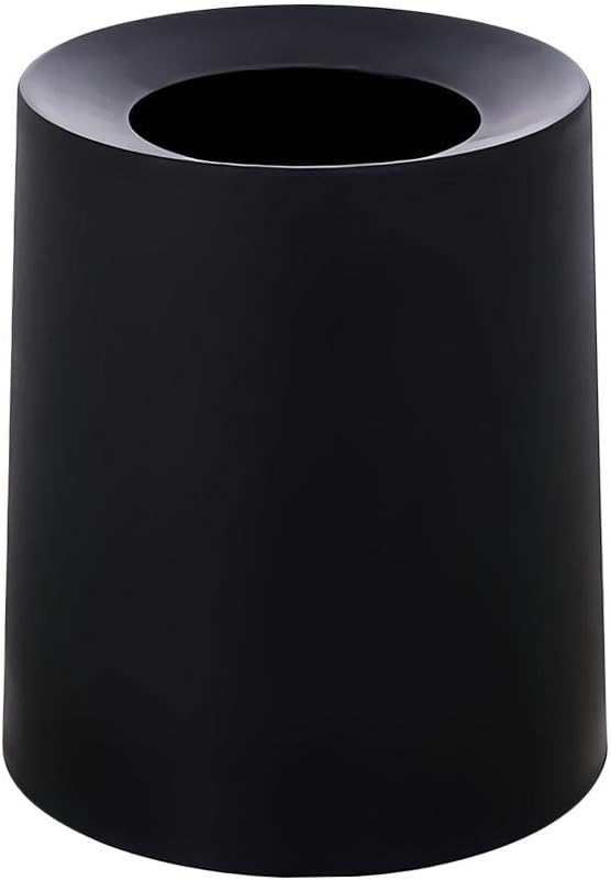 energeti Trash Can Paper Basket Bin Round Uncovered Plastic European creative round uncovered plastic paper basket for Bathroom Office Hotel Indoor 8L