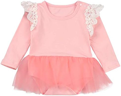 Ttkgyoe Baby Girl Tutu Tulle Dress Skirt Long Sleeve Princess Dresses One Piece Bodysuit