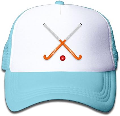 Hocky Stick Black Adjustable Baseball Cap Mesh Hats Boy and Girl