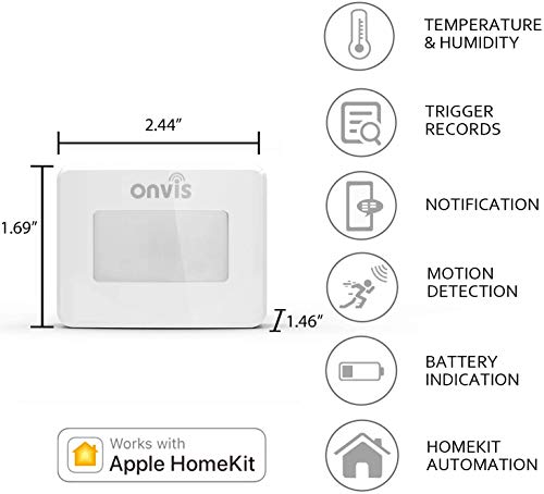 Onvis Smart Homekit Motion Sensor Indoor Humidity Gauge Hygrometer Thermometer Home Automation Trigger Bluetooth No Hub… - Image 4