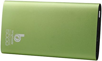 Portable Charger 5000mAh Power Bank With Rubber Oil External Battery Pack One USB Small Lightweight 5.0V 2.4A with Micro Input Universal for iPhone,iPad,Samsung --Lemon green