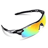 OBERLY S01 Polarized Sports Sunglasses with 4 Interchangeable Lenses for Men Women Cycling Baseball Golf Fishing Driving Glasses