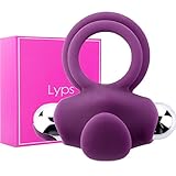 Vibrating Cock Ring 10 Vibration- Settings Stimulate Penis, Vagina & Clit - Sex Toy Suitable for Men And Couples - Waterproof & Discreetly Packaged Adult Toy, Purple, Lyps Eros