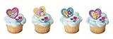 Care Bears Heart Cupcake Rings Party Favors - 24 pcs