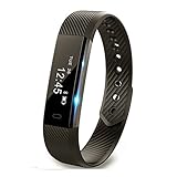 Fitness Tracker, Bluetooth Wristband Pedometer, Sweatproof Step，Distance ，Camera Remote Smart Bracelet Activity tracker with Sleep Monitor for Android and IOS