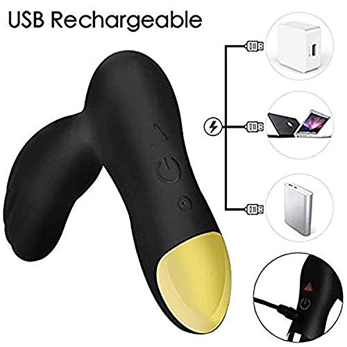 PALOQUETH Male Vibrating Prostate Massager Sex Toy with 2 Powerful Motors & 10 Stimulation Patterns for Wireless Remote Control Anal Pleasure, Unisex G Spot Vibrator Anal Sex Toy