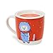 BT21 Official Merchandise by Line Friends - Winter Theme Character Ceramic Coffee Mug with Lid, RJ