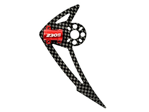 Microheli AL/Carbon Fiber Light Weight Tail Motor Mount w/ Fin "F" set (RED) - BLADE 200 S / 230S / 250CFX