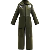 Dressy Daisy Boys Fighter Pilot Costume Air Force Jumpsuit Kids Howleen Dress Up Career Pretend Day Play Outfit 5-12 Years