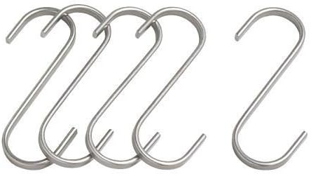 IKEA 7cm 'GRUNDTAL' 5 S-HOOKS FOR POT / PAN LID - CUP - HOOK ONTO RAIL OR SHELF by GRUNDTAL