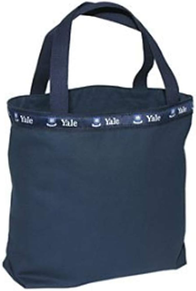 navy canvas tote bag