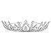 Santfe Bridal Wedding Prom Rhinestone Crystal Crown Hairband Headband Tiara Hair Jewelry for Womens Girls (Silver)