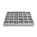 Bocar Grey Velvet 30 Compartment Jewelry Display Showcase Organizer Holder for Necklace Bracelet Ring Earring (GP-30G)