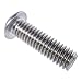 Fastenere Button Head Socket Cap Screws - M6-1.00 x 16MM (50-Pack) Stainless Steel 18-8, Full Thread, Plain Finish, Flat Point, ISO 7380 Metric Screw Set, Easy to Install w/Allen Hex Socket Drive