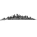 Wandkings® Skyline Wall Sticker Wall Decal - 48.5 x 8.3 inch in Black - Your City Selectable - Boston