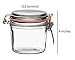 Le Parfait French Terrines Wide Mouth Glass Canning Jar with 85mm Gasket and Lid 12.25 Oz, 350 Grams (Pack of 3)