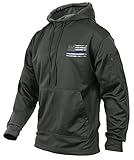 Rothco Thin Blue Line Concealed Carry Hoodie, Grey, 3X-Large