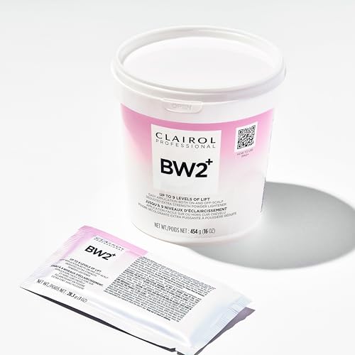 Clairol Professional BW2+ Dedusted Extra Strength Powder Lightener, Up to 9 Levels of Lift for Hair Highlights & Lightening