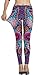 Ndoobiy Women's Printed Leggings Full-Length Plus Size Yoga Workout Leggings Pants Soft Capri L1(MDL Flower PS)