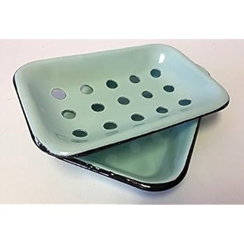 Amazon.com: White Enameled Metal Soap Dish: Home & Kitchen
