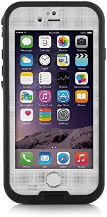 AOWOTO Cases for iPhone 6s Plus / iPhone 6 Plus Waterproof Case 5.5 inch , [Grid Series] 6.6ft Depth Under Water Dirtpoof Shockproof Snowproof protective Cover ( White )