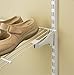 ClosetMaid ShelfTrack 2-Pack Shoe Shelf Brackets for Wire Shelving, Compatible with 12 in. Shelves, Add On Angle Shoe Storage, 3 in. , White