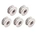 WINSINN GT2 Idler Pulley - 20 Teeth, 3mm Bore, for 6mm Width Timing Belt, Aluminum - Ideal for 3D Printers, CNC Machines (5-Pack)