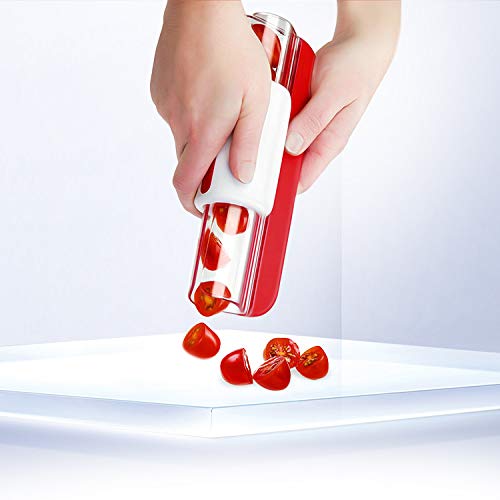 BINGS Tomato Cutter Fruit Vegetables Cutter Slicer Tomato Grape Slicers Knife Cutting Kitchen Tools Fruit Cake Decoration