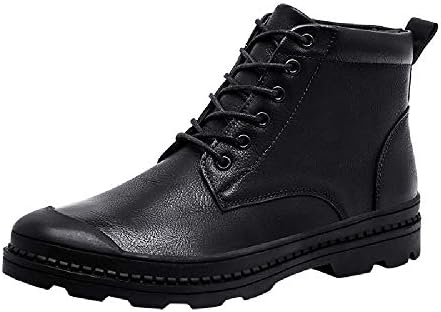 Men's Military Motorcycle Combat Boots Waterproof Tactical Work Jungle Boot (Black, US:8.5/Foot Length:10.3-10.5")