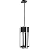Quorum 712-18-69 Contemporary Modern LED Outdoor Pendant from Al Fresco Collection in Black Finish,