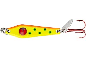 Northland Tackle Tungsten Slim Spoon, Fast-Sinking Thin Profile Ice Fishing Lure for Walleye, Crappie, & More, 12 Colors, ⅛ Oz, ¼ Oz, ⅜ Oz Lure Sizes