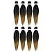 Dorsanee Ombre Honey Blonde Braiding Hair Pre Stretched 20 Inch 8 Packs Braiding Hair Extensions for Crochet Box Braids Twists Locs Hair Itch Free Soft Yaki Texture Hot Water Setting (20inch,#1B/27)
