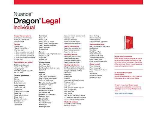 Dragon Legal Individual 15, Upgrade from Dragon Pro 12 or 13 or Dragon Pro Individual 14, Dictate Documents and Control your PC - all by Voice, [PC Disc]