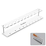 Sunyear Clear Acrylic 10 Hole Drying Rack Storage Display Bracket Shelf Holder Specifically Design for Toothbrush and Oval Makeup Brush Set