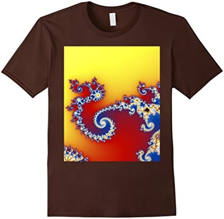 Men's Cool Futuristic Colorful Pattern - Mathematics Mandelbrot XL Brown
