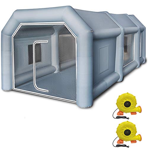 Happybuy Inflatable Paint Booth 39.4x16.4x13ft with 2 Blowers